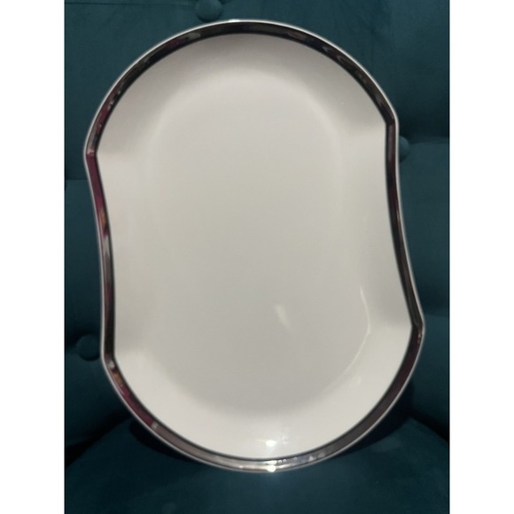 Mikasa Other - MIKASA China‎ SOLITUDE Platinum Narumi Japan Hourglass Platter 10.5"x14.75" MCM